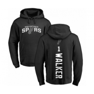 NBA Nike San Antonio Spurs #1 Lonnie Walker Black Backer Pullover Hoodie