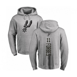 NBA Nike San Antonio Spurs #11 Bryn Forbes Ash Backer Pullover Hoodie