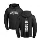 NBA Nike San Antonio Spurs #16 Pau Gasol Black Backer Pullover Hoodie