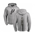 NBA Nike San Antonio Spurs #21 Tim Duncan Ash Backer Pullover Hoodie