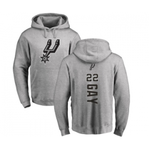 NBA Nike San Antonio Spurs #22 Rudy Gay Ash Backer Pullover Hoodie