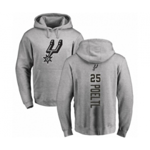 NBA Nike San Antonio Spurs #25 Jakob Poeltl Ash Backer Pullover Hoodie