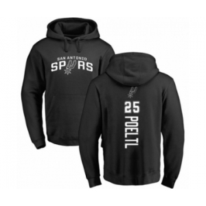 NBA Nike San Antonio Spurs #25 Jakob Poeltl Black Backer Pullover Hoodie