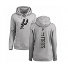 NBA Women's Nike San Antonio Spurs #11 Bryn Forbes Ash Backer Pullover Hoodie