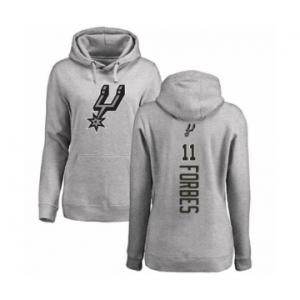 NBA Women's Nike San Antonio Spurs #11 Bryn Forbes Ash Backer Pullover Hoodie