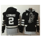 San Antonio Spurs #2 Kawhi Leonard Black Name & Number Pullover NBA Hoodie