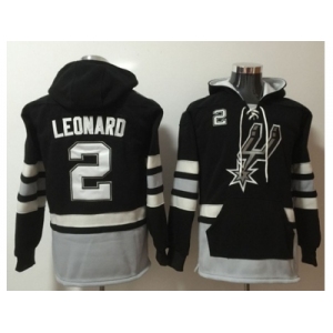 San Antonio Spurs #2 Kawhi Leonard Black Name & Number Pullover NBA Hoodie