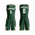 Youth Milwaukee Bucks #0 Donte DiVincenzo Swingman Green Basketball Suit Jersey - Icon Edition