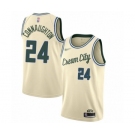 Youth Milwaukee Bucks #24 Pat Connaughton Swingman Cream Basketball Jersey - 2019-20 City Edition