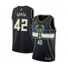 Youth Milwaukee Bucks #42 Vin Baker Swingman Black Finished Basketball Jersey - Statement Edition