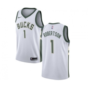 Youth Nike Milwaukee Bucks #1 Oscar Robertson Swingman White Home NBA Jersey - Association Edition