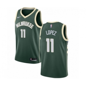 Youth Nike Milwaukee Bucks #11 Brook Lopez Swingman Green NBA Jersey - Icon Edition