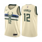 Youth Nike Milwaukee Bucks #12 Jabari Parker Swingman Cream NBA Jersey - City Edition
