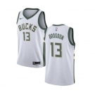Youth Nike Milwaukee Bucks #13 Malcolm Brogdon Swingman White Home NBA Jersey - Association Edition