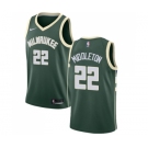 Youth Nike Milwaukee Bucks #22 Khris Middleton Swingman Green Road NBA Jersey - Icon Edition