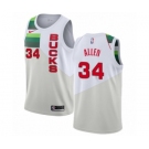 Youth Nike Milwaukee Bucks #34 Ray Allen White Swingman Jersey - Earned Edition