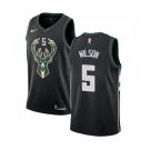 Youth Nike Milwaukee Bucks #5 D. J. Wilson Swingman Black Alternate NBA Jersey - Statement Edition