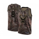 Youth Nike Milwaukee Bucks #8 Matthew Dellavedova Swingman Camo Realtree Collection NBA Jersey