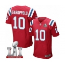 Men's Nike New England Patriots #10 Jimmy Garoppolo Elite Red Alternate Super Bowl LI 51 NFL Jersey