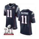 Men's Nike New England Patriots #11 Drew Bledsoe Elite Navy Blue Team Color Super Bowl LI 51 NFL Jersey