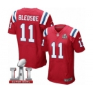 Men's Nike New England Patriots #11 Drew Bledsoe Elite Red Alternate Super Bowl LI 51 NFL Jersey