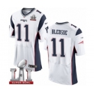 Men's Nike New England Patriots #11 Drew Bledsoe Elite White Super Bowl LI 51 NFL Jersey