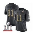 Men's Nike New England Patriots #11 Drew Bledsoe Limited Black 2016 Salute to Service Super Bowl LI 51 NFL Jersey