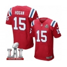 Men's Nike New England Patriots #15 Chris Hogan Elite Red Alternate Super Bowl LI 51 NFL Jersey