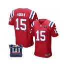 Men's Nike New England Patriots #15 Chris Hogan Elite Red Alternate Super Bowl LI Champions NFL Jersey