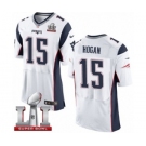 Men's Nike New England Patriots #15 Chris Hogan Elite White Super Bowl LI 51 NFL Jersey