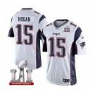 Men's Nike New England Patriots #15 Chris Hogan Limited White Super Bowl LI 51 NFL Jersey