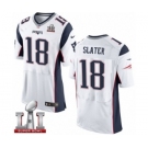 Men's Nike New England Patriots #18 Matthew Slater Elite White Super Bowl LI 51 NFL Jersey