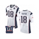 Men's Nike New England Patriots #18 Matthew Slater Elite White Super Bowl LI Champions NFL Jersey