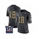 Men's Nike New England Patriots #18 Matthew Slater Limited Black 2016 Salute to Service Super Bowl LI Champions NFL Jersey