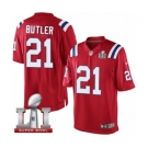 Men's Nike New England Patriots #21 Malcolm Butler Limited Red Alternate Super Bowl LI 51 NFL Jersey