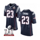 Men's Nike New England Patriots #23 Patrick Chung Elite Navy Blue Team Color Super Bowl LI 51 NFL Jersey