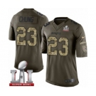 Men's Nike New England Patriots #23 Patrick Chung Limited Green Salute to Service Super Bowl LI 51 NFL Jersey