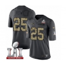 Men's Nike New England Patriots #25 Eric Rowe Limited Black 2016 Salute to Service Super Bowl LI 51 NFL Jersey