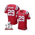 Men's Nike New England Patriots #29 LeGarrette Blount Elite Red Alternate Super Bowl LI 51 NFL Jersey