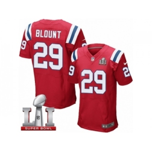 Men's Nike New England Patriots #29 LeGarrette Blount Elite Red Alternate Super Bowl LI 51 NFL Jersey