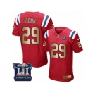 Men's Nike New England Patriots #29 LeGarrette Blount Elite Red Gold Alternate Super Bowl LI Champions NFL Jersey