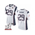 Men's Nike New England Patriots #29 LeGarrette Blount Elite White Super Bowl LI 51 NFL Jersey