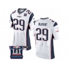 Men's Nike New England Patriots #29 LeGarrette Blount Elite White Super Bowl LI Champions NFL Jersey