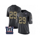 Men's Nike New England Patriots #29 LeGarrette Blount Limited Black 2016 Salute to Service Super Bowl LI Champions NFL Jersey