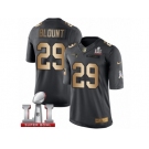 Men's Nike New England Patriots #29 LeGarrette Blount Limited Black Gold Salute to Service Super Bowl LI 51 NFL Jersey