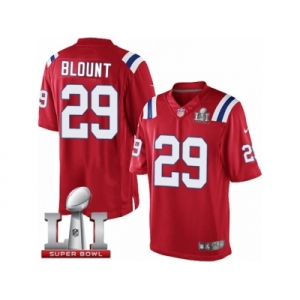 Men's Nike New England Patriots #29 LeGarrette Blount Limited Red Alternate Super Bowl LI 51 NFL Jersey