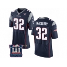 Men's Nike New England Patriots #32 Devin McCourty Elite Navy Blue Team Color Super Bowl LI Champions NFL Jersey