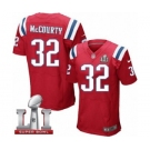 Men's Nike New England Patriots #32 Devin McCourty Elite Red Alternate Super Bowl LI 51 NFL Jersey