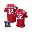 Men's Nike New England Patriots #32 Devin McCourty Elite Red Alternate Super Bowl LI Champions NFL Jersey