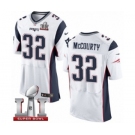 Men's Nike New England Patriots #32 Devin McCourty Elite White Super Bowl LI 51 NFL Jersey